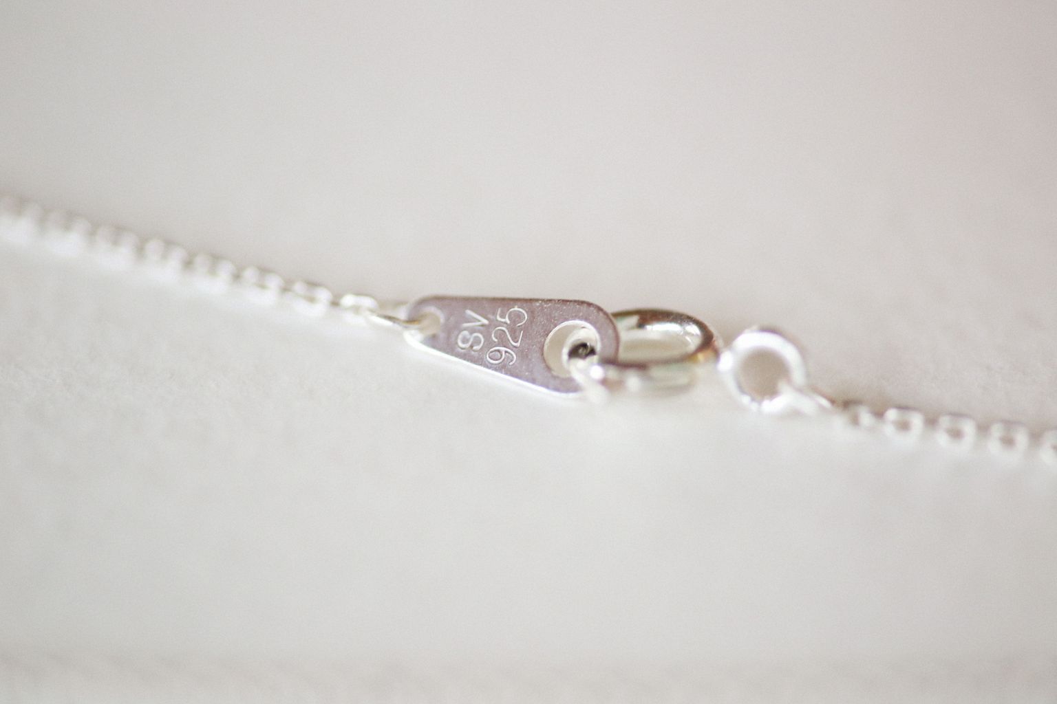 925 sterling silver stamp on a necklace clasp