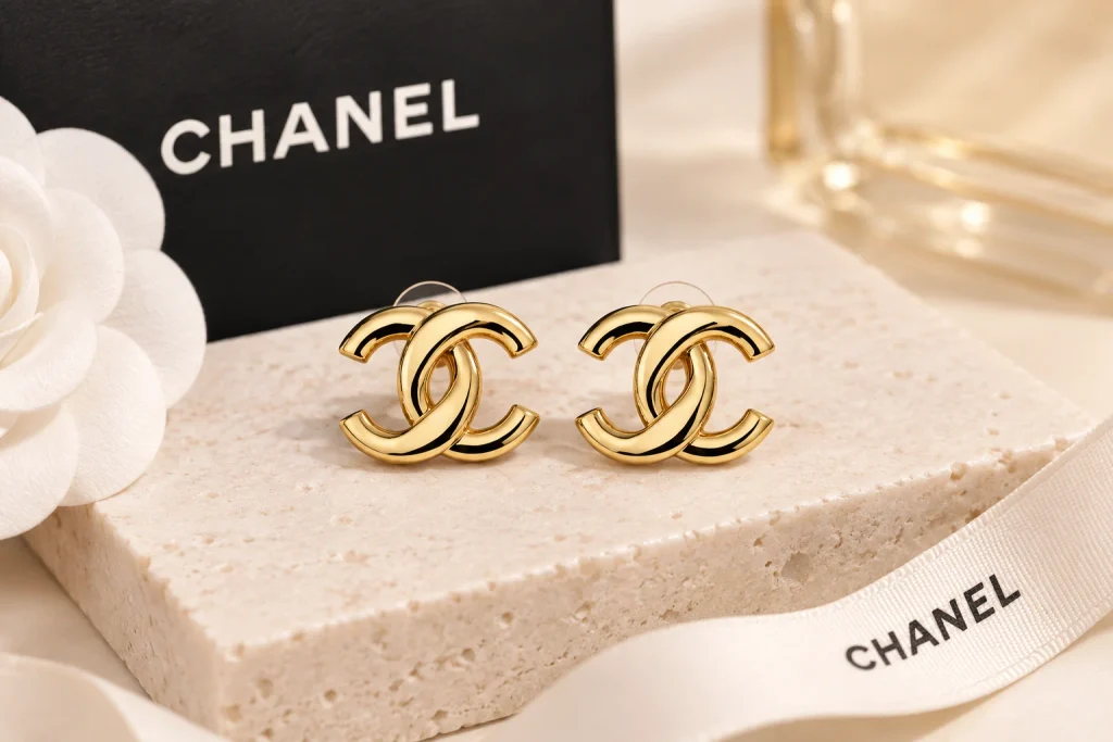 Chanel CC Stud Earrings